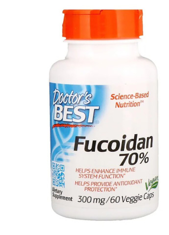 Фукоидан 70%,, 60 рослинних капсул Doctor's Best (228292485)