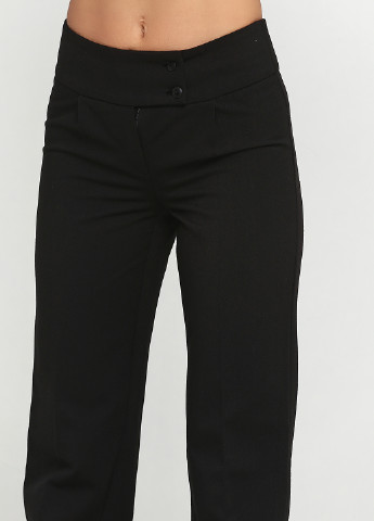 Черные классические демисезонные прямые брюки Софі