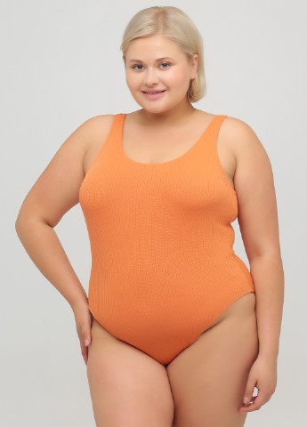 Оранжевый летний купальник слитный Weekday