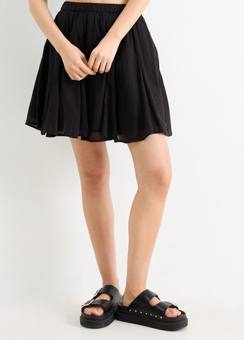 Черная кэжуал однотонная юбка C&A клешированная