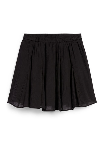 Черная кэжуал однотонная юбка C&A клешированная