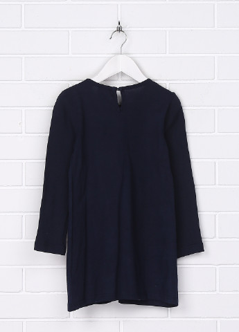 Темно-синяя с рисунком блузка с длинным рукавом Yumi демисезонная