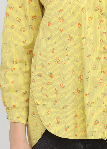 Желтая кэжуал рубашка с цветами Wiya