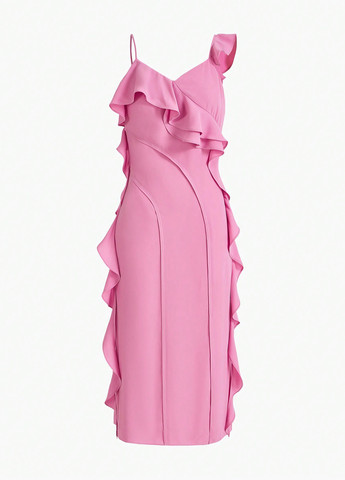 Светло-розовое вечернее, коктейльное платье футляр SHEIN однотонное