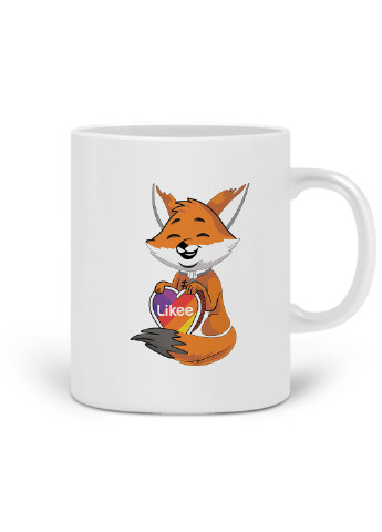 Кружка Лайк (Likee) 330 мл горнятко керамічне (20259-1033) MobiPrint (219774760)