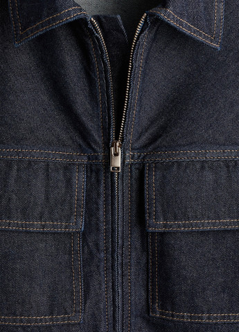 Темно-синий женский жакет H&M однотонный - демисезонный
