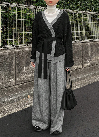 Черный демисезонный кардиган SHEIN