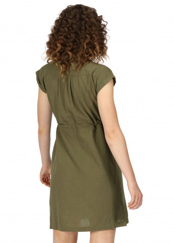Оливковое кэжуал платье рубашка Regatta однотонное