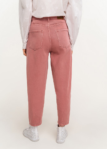 Розовые джинсовые демисезонные зауженные брюки befree