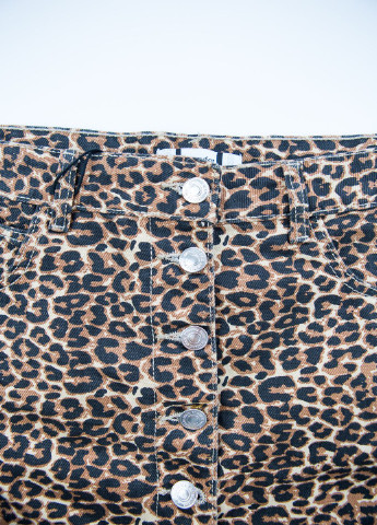 Коричневая леопардовая юбка Jennyfer