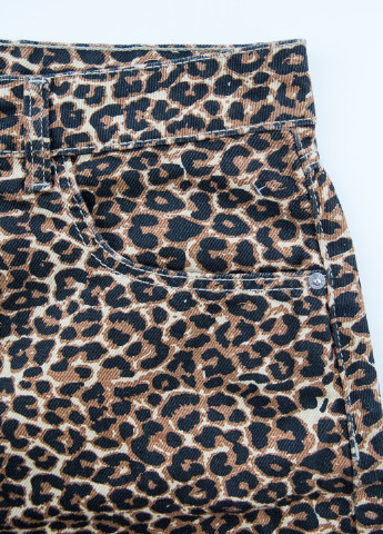 Коричневая леопардовая юбка Jennyfer