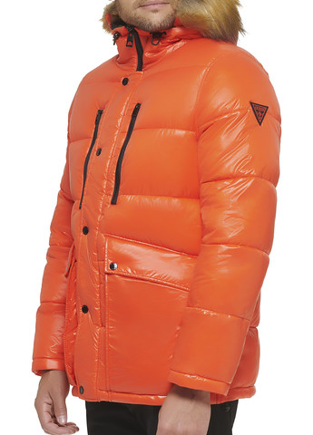 Оранжевая демисезонная куртка Guess