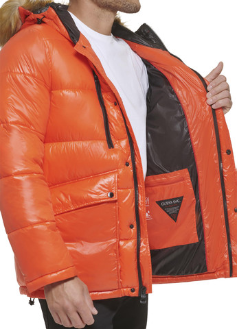 Оранжевая демисезонная куртка Guess