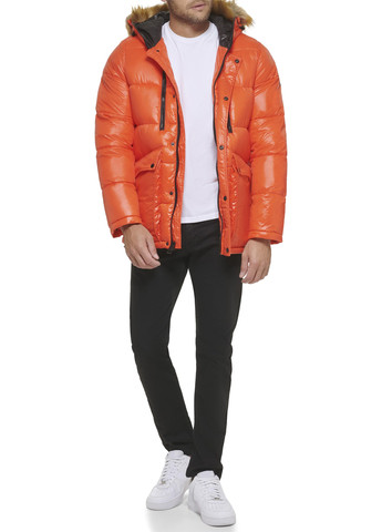 Оранжевая демисезонная куртка Guess