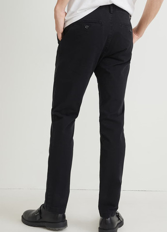 Черные кэжуал демисезонные зауженные брюки C&A