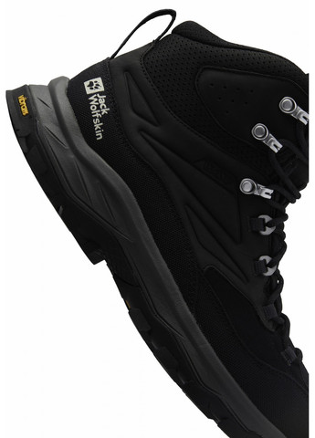 Черные осенние ботинки хайкеры Jack Wolfskin