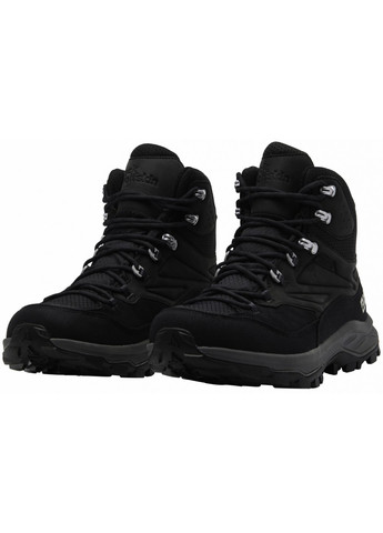 Черные осенние ботинки хайкеры Jack Wolfskin