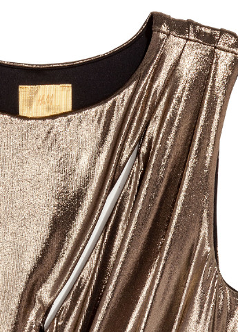 Золотистий коктейльна сукня коротка H&M однотонна
