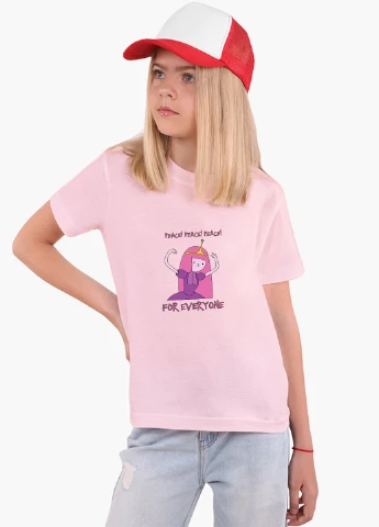 Рожева демісезонна футболка дитяча принцеса бубльгум час пригод (adventure time) (9224-1576) MobiPrint
