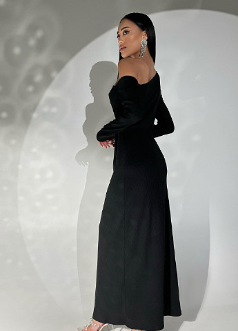 Черное вечернее эллегантное вечернее платье Jadone Fashion