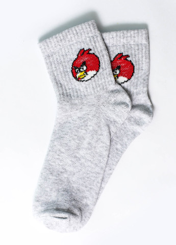 Носки Angry birds красный Rock'n'socks серые повседневные