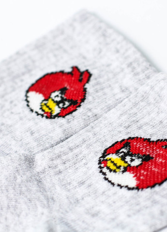 Шкарпетки Angry birds червоний Rock'n'socks сірі повсякденні