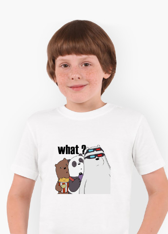Біла демісезонна футболка дитяча вся правда про ведмедів (we bare bears) білий (9224-2902) 164 см MobiPrint