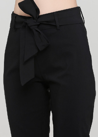 Черные кэжуал демисезонные зауженные брюки Mocca