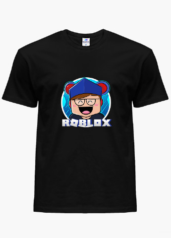 Чорна демісезонна футболка дитяча роблокс (roblox) (9224-1220) MobiPrint