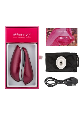 Вакуумний стимулятор клітора Liberty Колір: червоне вино Womanizer (255260273)