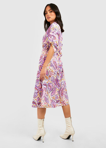 Сиреневое кэжуал платье Boohoo турецкие огурцы