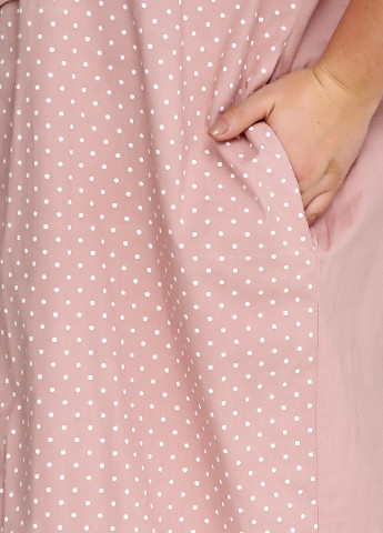 Светло-розовое кэжуал платье New Collection в горошек