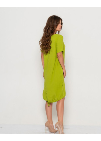 Оливковое повседневный платье 10497 s зеленый ISSA PLUS однотонное