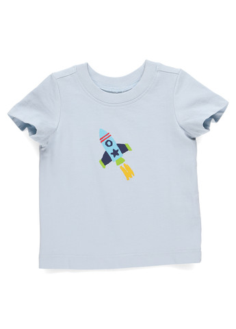 Голубая летняя футболка The Moon & Back