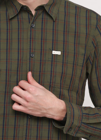 Оливковковая (хаки) кэжуал рубашка однотонная Jack Wills