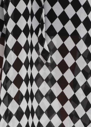 Черно-белое кэжуал платье а-силуэт Gator с геометрическим узором