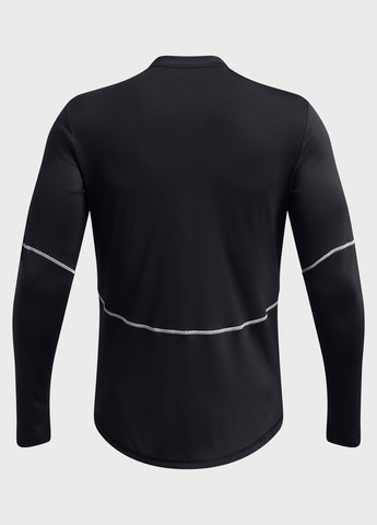 Черный демисезонный спортивный лонгслив Under Armour с логотипом