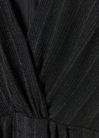 Черное кэжуал блестящее длинное платье H&M однотонное