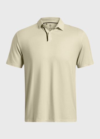 Бежевая футболка-поло для мужчин Under Armour однотонная
