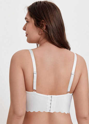 Білий корбей бюстгальтер SHEIN з кісточками поліамід