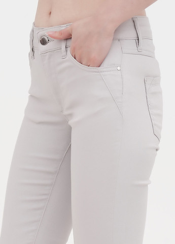 Светло-серые кэжуал летние зауженные, укороченные брюки Orsay