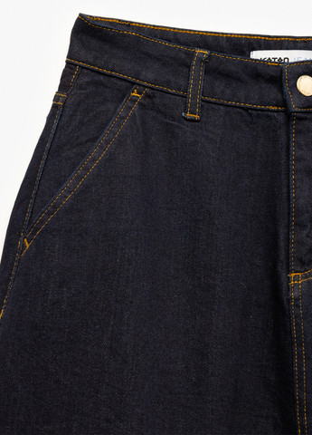 Темно-синяя джинсовая однотонная юбка KOTON баллон