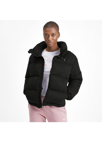 Чорна демісезонна куртка 480 style down jacket Puma