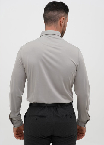 Светло-серая классическая рубашка однотонная Trend Collection