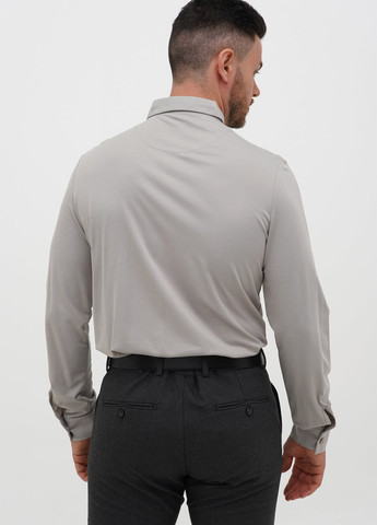 Светло-серая классическая рубашка однотонная Trend Collection