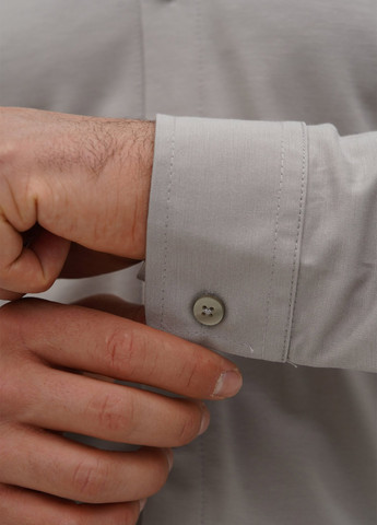 Светло-серая классическая рубашка однотонная Trend Collection