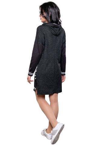 Чорна спортивна сукня коротка ST-Seventeen в смужку
