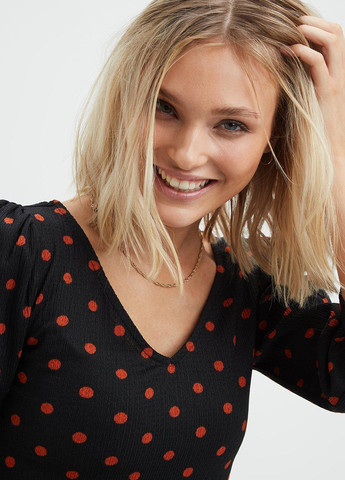 Чорна кежуал сукня Dorothy Perkins в горошок