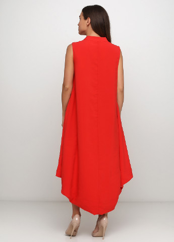 Красное кэжуал платье а-силуэт Bebe Plus однотонное