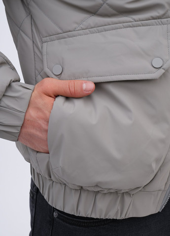 Светло-серая демисезонная куртка Trend Collection